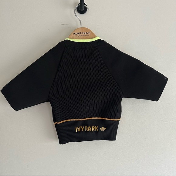 Adidas x IVY PARK Black and Brown Knit Crop Top sz XS - Picture 5 of 7